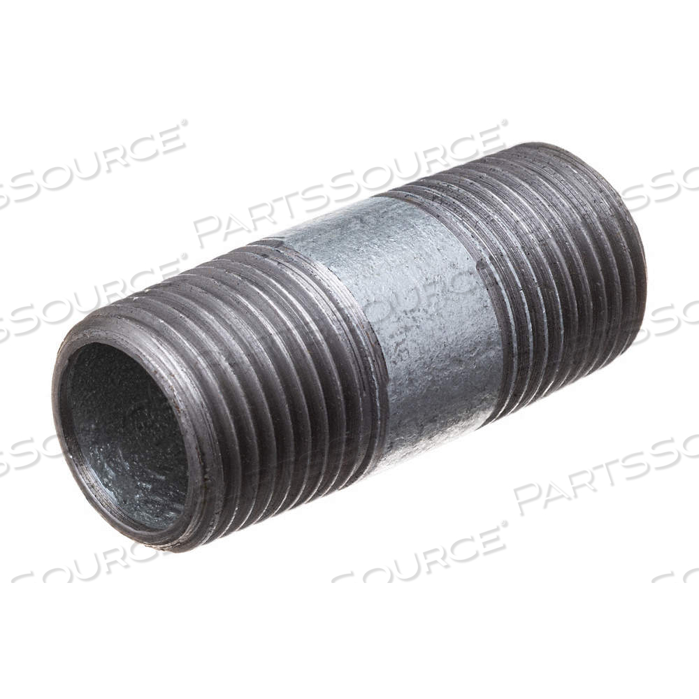 GALVANIZED STEEL PIPE NIPPLE, GALVANIZED STEEL, 3/4 IN NOMINAL PIPE SIZE, 4 IN OVERALL LG, WELDED by Approved Vendor