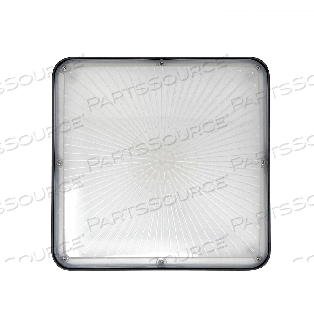 LED SQUARE CANOPY, EMERGENCY BATTERY, ADJUSTABLE WATT/COLOR, 40/50/60/75W, 135LM/W, AC120-277V by LEDone