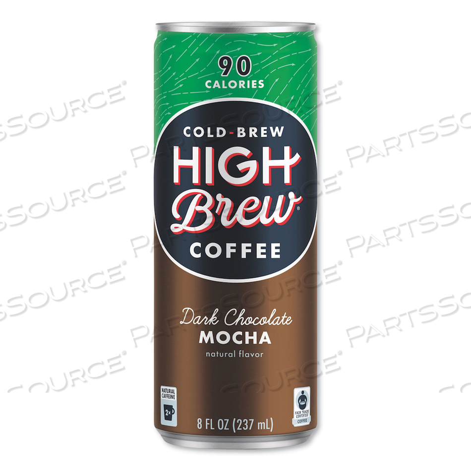 COLD BREW COFFEE + PROTEIN, DARK CHOCOLATE MOCHA, 8 OZ CAN by HIGH Brew Coffee