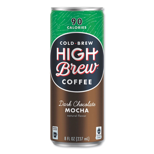 COLD BREW COFFEE + PROTEIN, DARK CHOCOLATE MOCHA, 8 OZ CAN, 12/PACK by HIGH Brew Coffee