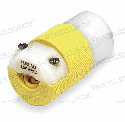 STRAIGHT BLADE CONNECTOR 20A 125VAC by Hubbell Incorporated, Wiring Device-Kellums