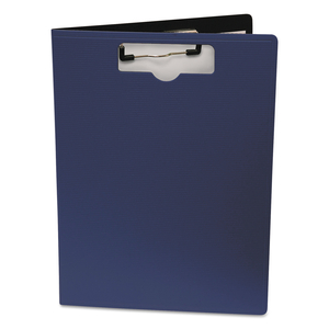 PORTFOLIO CLIPBOARD WITH LOW-PROFILE CLIP, PORTRAIT ORIENTATION, 0.5" CLIP CAPACITY, HOLDS 8.5 X 11 SHEETS, BLUE by Mobile OPS