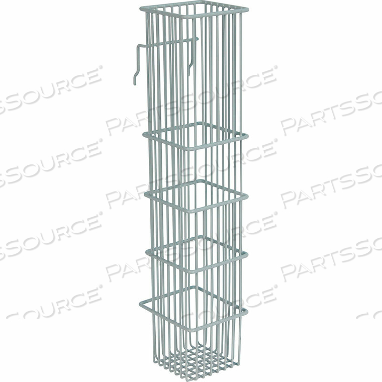 CATHETER HOLDER, 4IN WIDTH, 18.9IN HEIGHT, 4.6IN DEPTH, DETECTO, COATED STEEL WIRE, WITH ACCESSORY RAIL, FOR RESCUE MEDICAL CARTS by Detecto Scale / Cardinal Scale CATHETER HOLDER, 4IN WIDTH, 18.9IN HEIGHT, 4.6IN DEPTH, DETECTO, COATED STEEL WIRE, WITH ACCESSORY RAIL, FOR RESCUE MEDICAL CARTS by Detecto Scale / Cardinal Scale