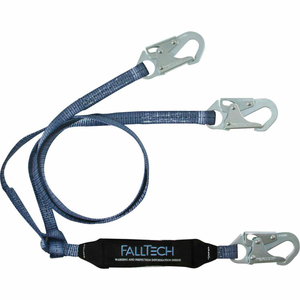 DOUBLE-LEG WITH STEEL SNAP HOOKS ABSORBING LANYARD by Falltech DOUBLE-LEG WITH STEEL SNAP HOOKS ABSORBING LANYARD by Falltech