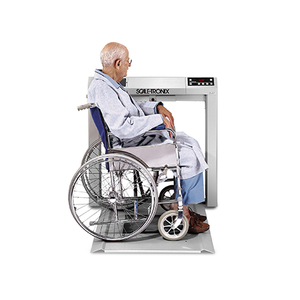 STOW-A-WEIGH WHEELCHAIR SCALE, 660 LB/400 KG, DIGITAL LED DISPLAY, WITH STANDARD WEIGHT (LB/KG), PRINTER, AND LINE CORD ADAPTER by Scale-Tronix