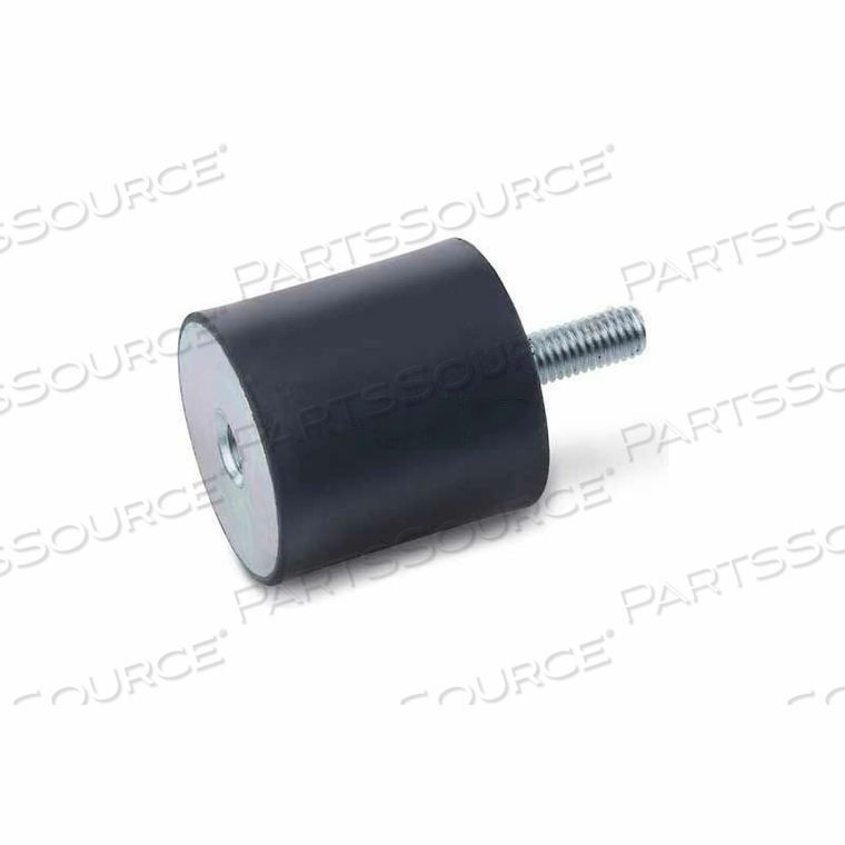 VIBRATION MOUNT, 1 TAPPED HOLE, 1 THREADED STUD, .31" DIA, 8MM H, M3 X .6 THREAD by J.W. Winco