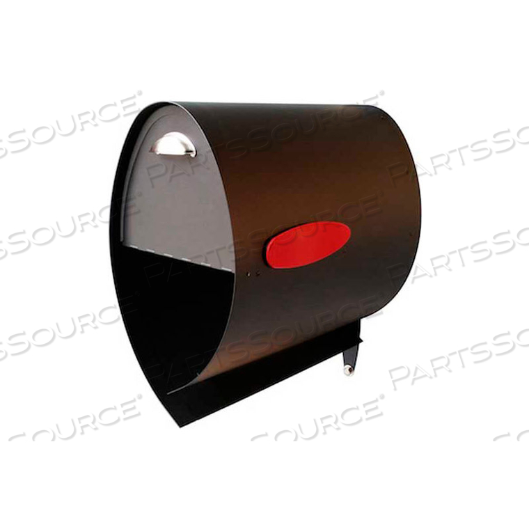 SPIRA STAINLESS STEEL MAILBOX - 10"W X 18-1/4"D X 17-1/2"H, BLACK POWDER COAT by 603 Products LLC SPIRA STAINLESS STEEL MAILBOX - 10"W X 18-1/4"D X 17-1/2"H, BLACK POWDER COAT by 603 Products LLC