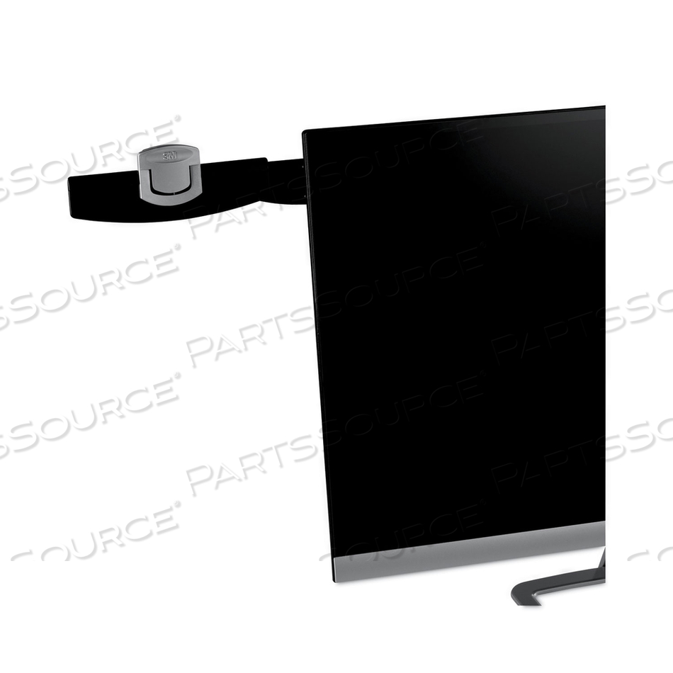 SWING ARM COPYHOLDER, ADHESIVE MONITOR MOUNT, 30 SHEET CAPACITY, PLASTIC, BLACK/SILVER CLIP by 3M Consumer