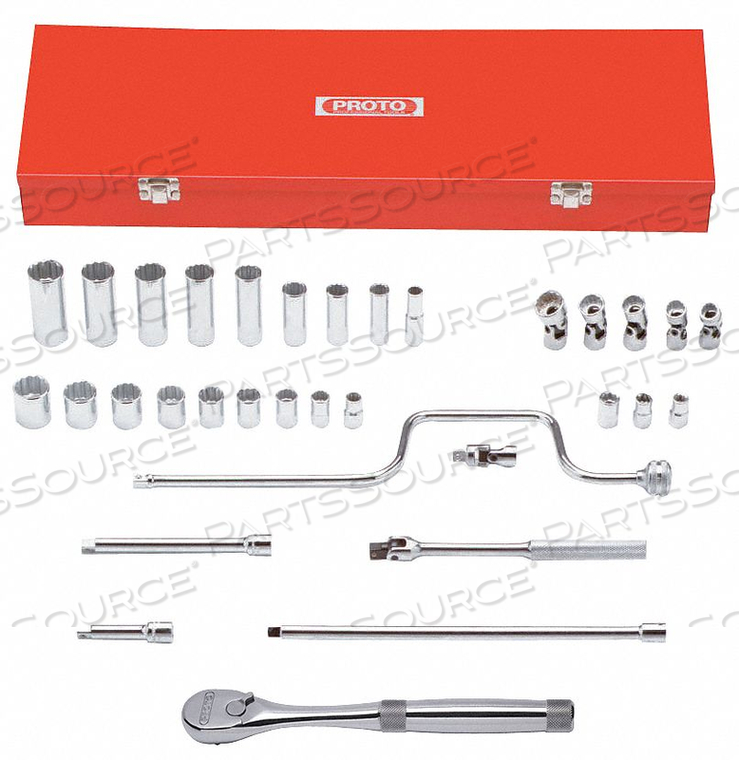 SOCKET WRENCH SET SAE 3/8 IN DR 33 PC 