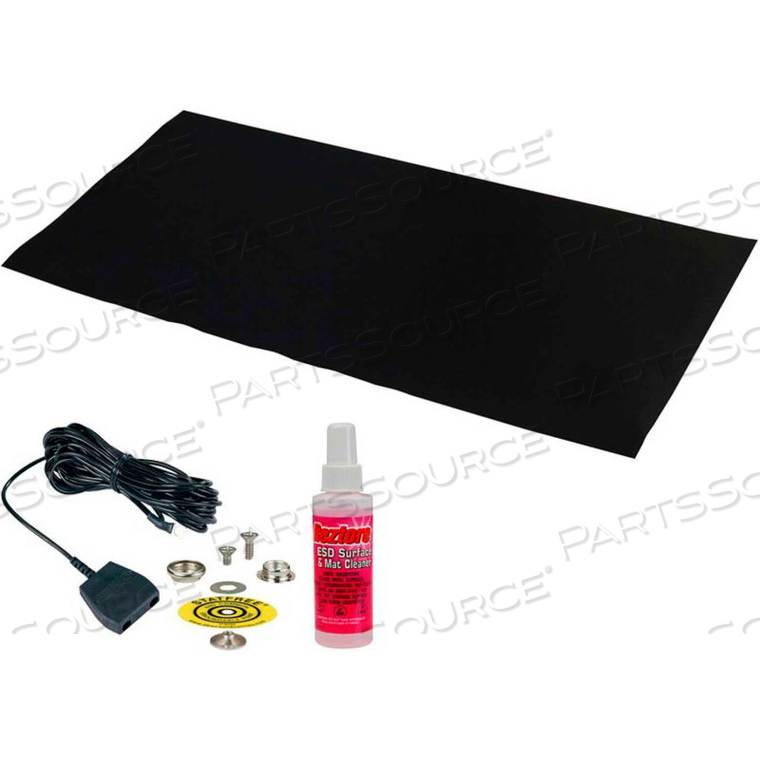 STATFREE Z2 DISSIPATIVE 3-LAYER VINYL MAT KIT 24"D X 48"W - BLACK by Desco STATFREE Z2 DISSIPATIVE 3-LAYER VINYL MAT KIT 24"D X 48"W - BLACK by Desco