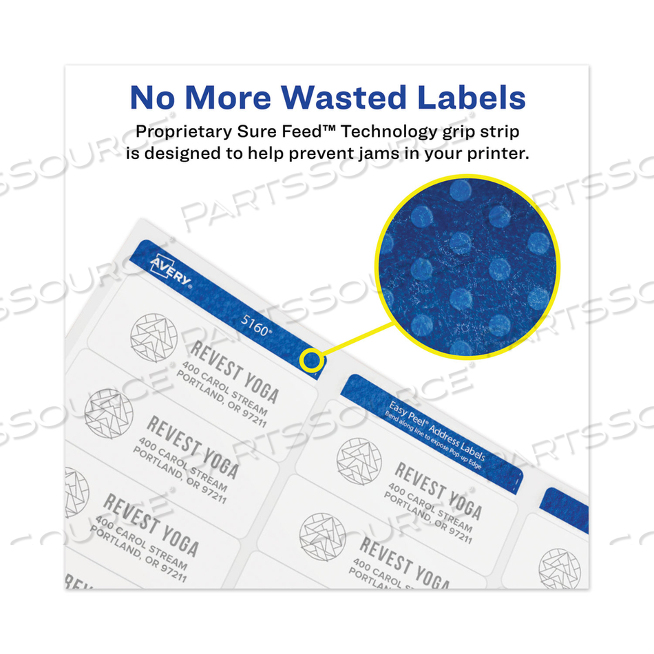 PERMANENT LASER PRINT-TO-THE-EDGE ID LABELS W/SUREFEED, 2 1/2"DIA, WHITE by Avery PERMANENT LASER PRINT-TO-THE-EDGE ID LABELS W/SUREFEED, 2 1/2"DIA, WHITE by Avery