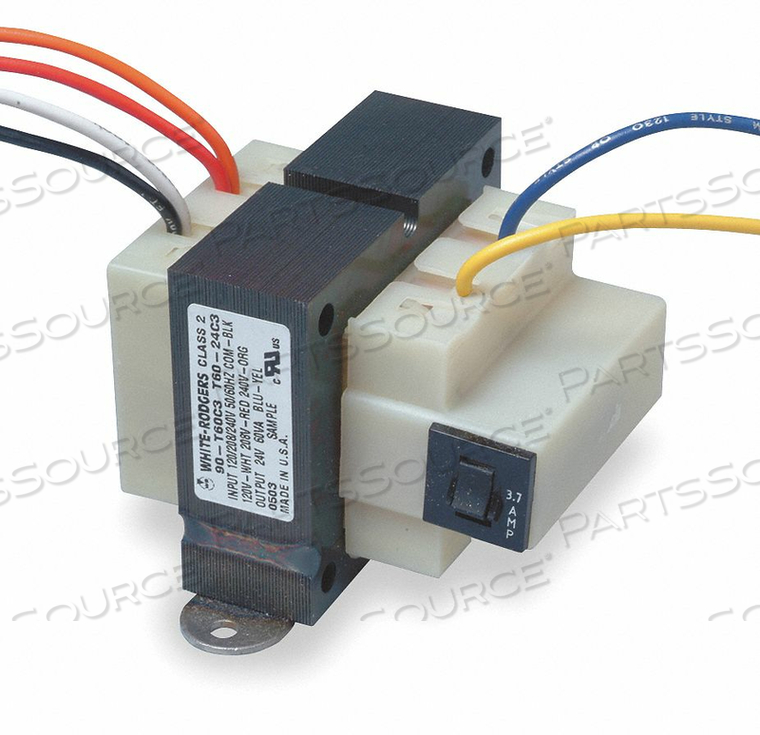 60VA 50/60 HZ 120/208/240V PRI. 24V SEC. FOOT MOUNT REPLACES 90-6041C by White-Rodgers 60VA 50/60 HZ 120/208/240V PRI. 24V SEC. FOOT MOUNT REPLACES 90-6041C by White-Rodgers