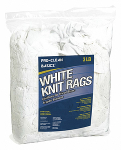 WHITE T-SHIRT KNIT RAGS 3 LB BAG by Proclean Basics