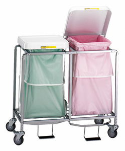 LAUNDRY HAMPER CART 2 COMP WHT 7 CU FT. by R&B Wire Products, Inc. LAUNDRY HAMPER CART 2 COMP WHT 7 CU FT. by R&B Wire Products, Inc.