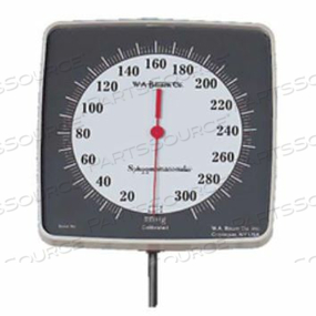 MANOMETER, WITH TUBING, WHITE/BLACK by W.A. Baum Co., Inc.