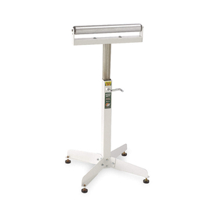 MATERIAL SUPPORT STAND, 16 IN ROLLER WD, 28 IN MIN. HT, 47 1/2 IN MAX. HT, STEEL, WHITE, PORTABLE by Affinity Tool Works
