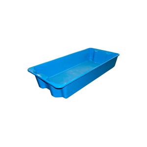 NEST AND STACK TOTE 780108 WITH WIRE - 42-1/2" X 20" X 7-1/2", PKG QTY 5, BLUE by Molded Fiberglass