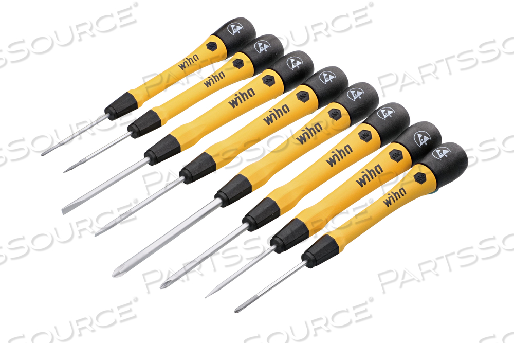 8 PIECE ESD SAFE PICOFINISH PRECISION SCREWDRIVER SET IN POUCH by Wiha Tools
