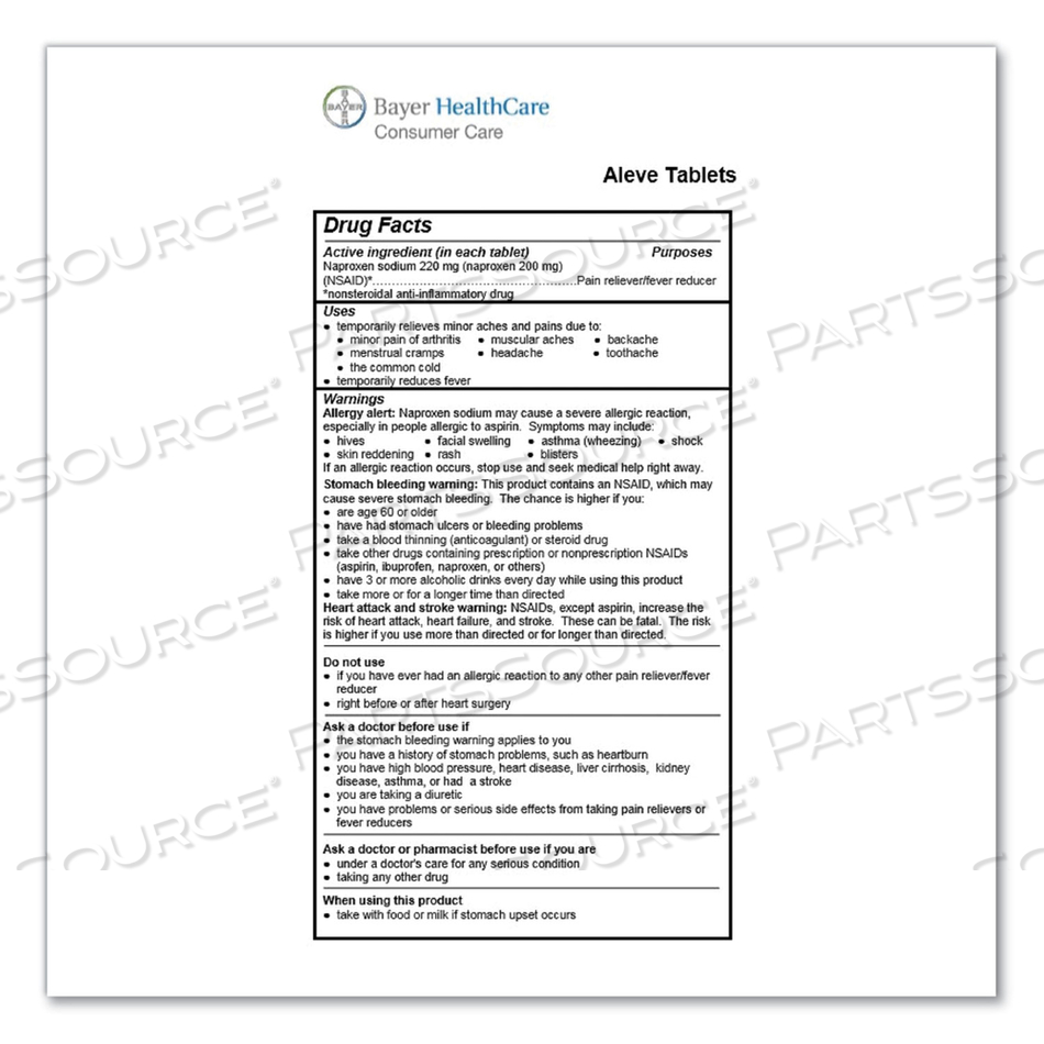 NAPROXIN TABLETS, 220MG, REFILL PACK, ONE TABLET/PACKET by Aleve NAPROXIN TABLETS, 220MG, REFILL PACK, ONE TABLET/PACKET by Aleve