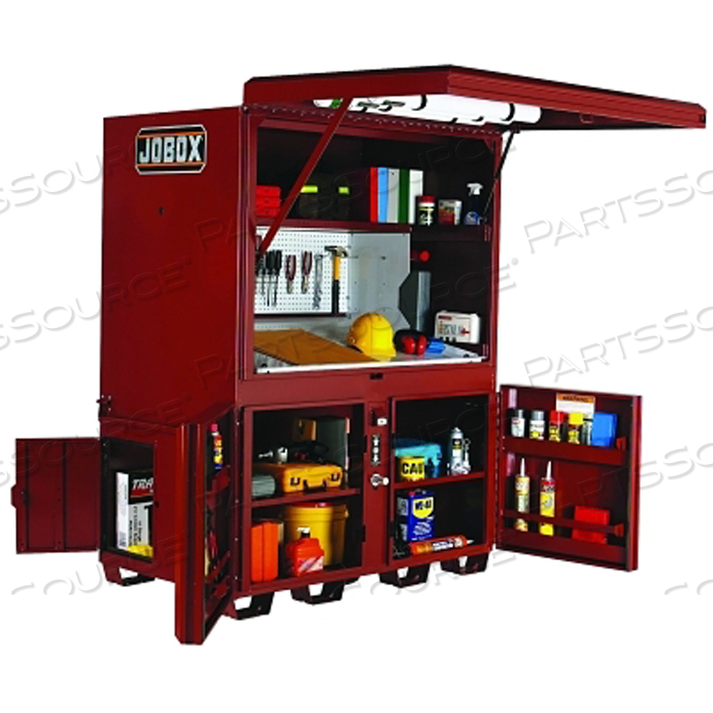 HEAVY-DUTY FIELD OFFICE, 63 W X 42 D X 80 H, 3 DOORS by Jobox
