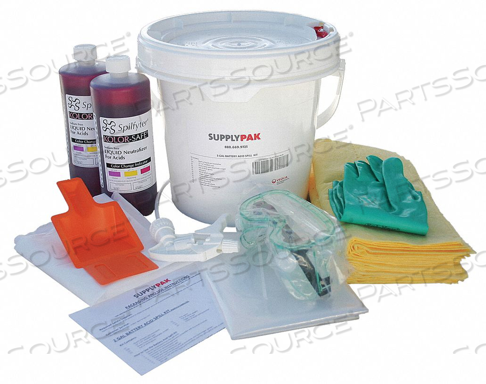 BATTERY ACID SPILL KIT 2 GAL. by Supplypak