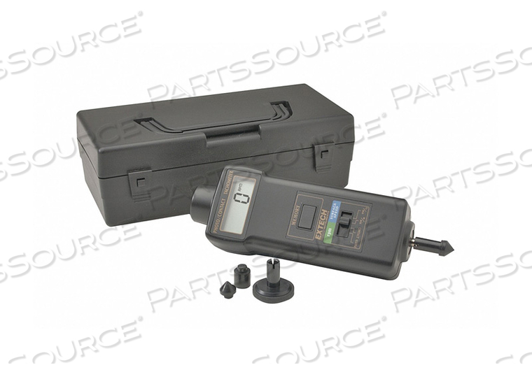 COMBINATION CONTACT/PHOTO TACHOMETER, RPM, 5 TO 99,999, 0.5 TO 20,000 by Extech Instruments COMBINATION CONTACT/PHOTO TACHOMETER, RPM, 5 TO 99,999, 0.5 TO 20,000 by Extech Instruments