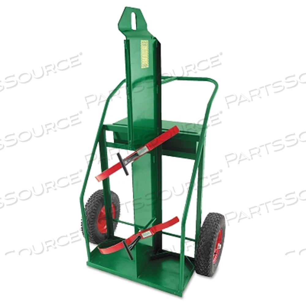 HEAVY-DUTY REINFORCED FRAME DUAL-CYLINDER CART WITH FIREWALL, 65 IN H X 37 IN W, 16 IN PNEUMATIC WHEELS by Anthony Welded Products HEAVY-DUTY REINFORCED FRAME DUAL-CYLINDER CART WITH FIREWALL, 65 IN H X 37 IN W, 16 IN PNEUMATIC WHEELS by Anthony Welded Products