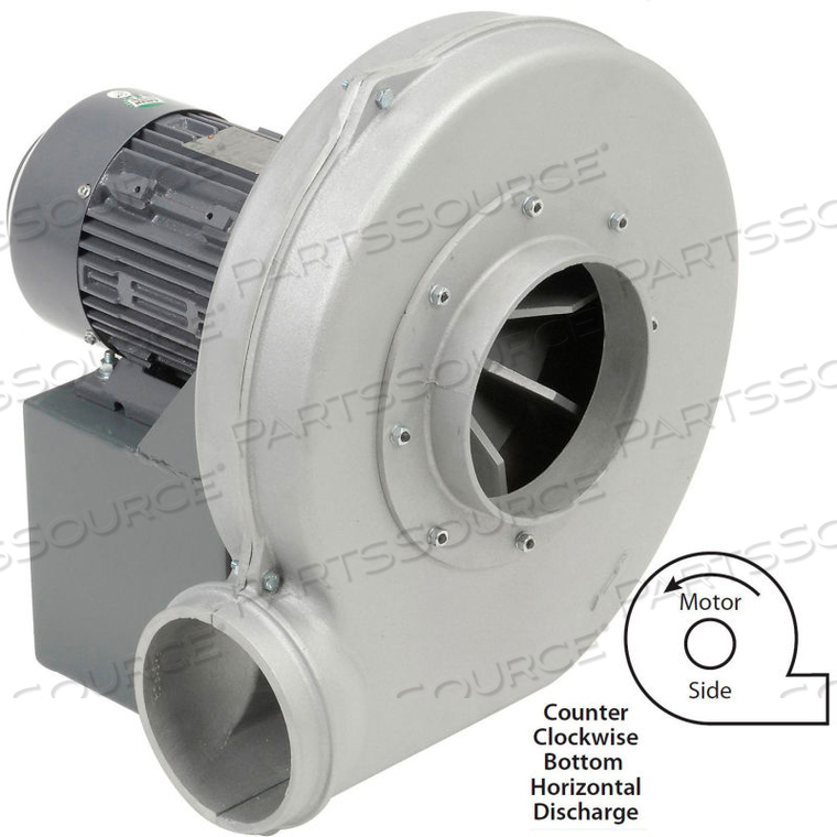 ALUMINUM BLOWER, HADP12, 3 HP, 3 PH, TEFC, CCW, 230/460V, BH, WHEEL 11-1/2" X 2-3/4" 