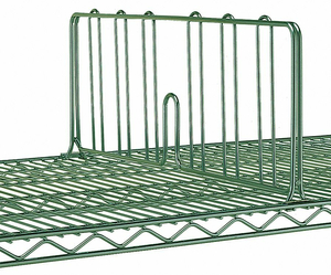 METRO DD24K3 SUPER ERECTA 8" HIGH SHELF DIVIDER FOR WIRE SHELVES, METROSEAL GREEN EPOXY, 24" by Intermetro Industries (Emerson)