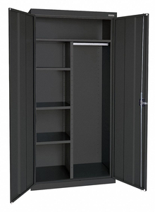 COMBO WARDROBE CABINET 72 H 36 W BLACK by Sandusky Lee Cabinets