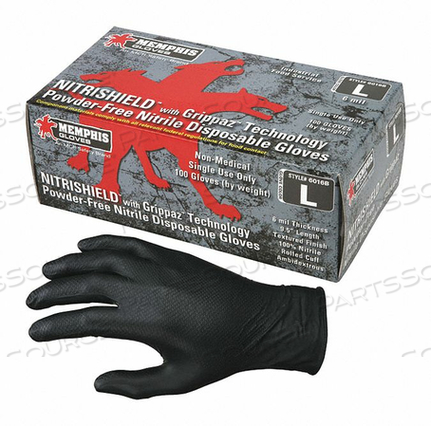 DISPOSABLE GLOVES NITRILE M PK100 by MCR Safety DISPOSABLE GLOVES NITRILE M PK100 by MCR Safety