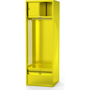 FULLY FRAMED STADIUM LOCKER W/SHELF, FOOTLOCKER, 24WX18DX76H, RED, ALL-WELDED by Penco Products