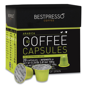 NESPRESSO ARABICA ITALIAN ESPRESSO PODS, INTENSITY: 8, 20/BOX by Bestpresso