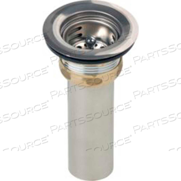 CHROME BASKET STRAINER & FLANGE FOR KITCHEN 