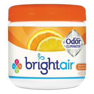 SUPER ODOR ELIMINATOR, MANDARIN ORANGE AND FRESH LEMON, 14 OZ JAR by Bright Air