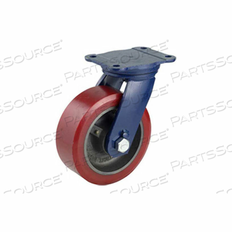 R-110 SWIVEL PLATE CASTER - POLYURETHANE 8"DIA. 2050 CAP. LB. 