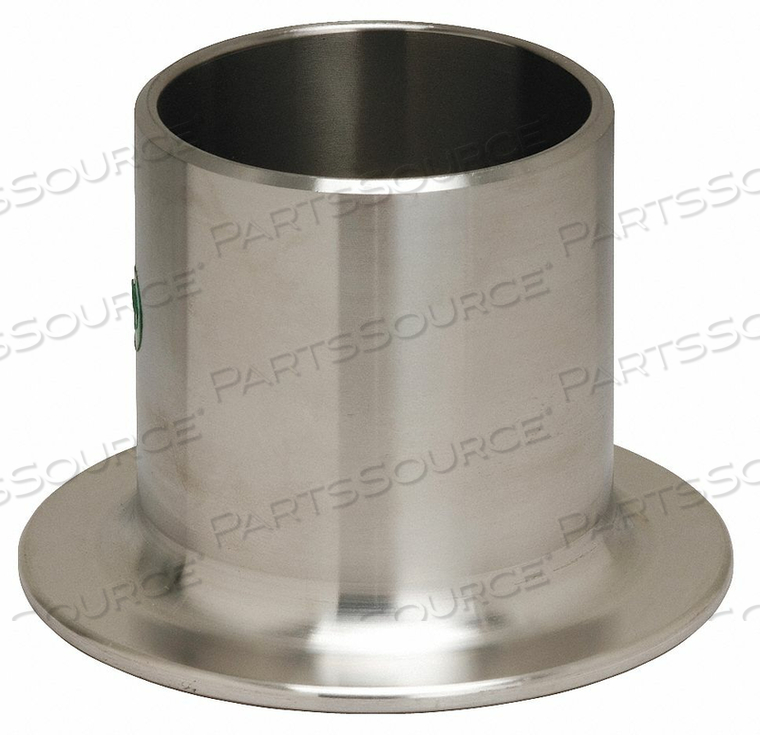 STUB END TYPE A, 304L STAINLESS STEEL, 1 1/2 IN X 1 1/2 IN FITTING PIPE SIZE, 2 IN OVERALL LG by Smith-Cooper STUB END TYPE A, 304L STAINLESS STEEL, 1 1/2 IN X 1 1/2 IN FITTING PIPE SIZE, 2 IN OVERALL LG by Smith-Cooper