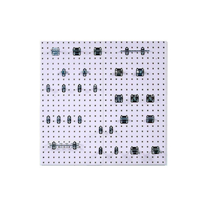 (2) 18 GA WHITE STEEL SQUARE HOLE PEGBOARD W/ (28 PC) LOCHOOK & ROD SET by Triton Products