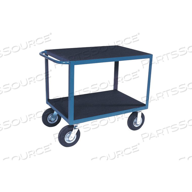 VINYL MATTED STANDARD HANDLE CART W/ 8" PNEUMATIC CASTERS - 24 X 36 