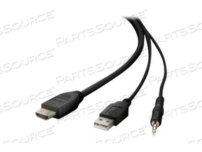 SECURE KVM COMBO CABLE, VIDEO / USB / AUDIO CABLE, TAA COMPLIANT, USB, MINI JACK, HDMI (M) TO USB TYPE B, MINI JACK, HDMI (M), 6 FT, PASSIVE by Belkin