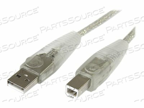 15 FT TRANSPARENT USB 2.0 CABLE - A TO B by StarTech.com Ltd.