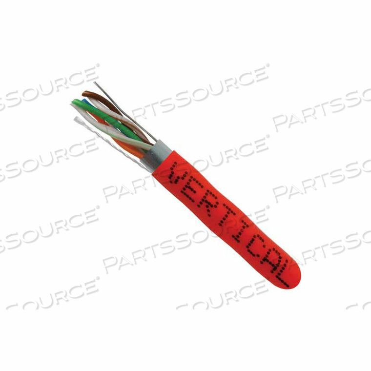 VERTICAL CABLE, 057-473/S/GY, CAT 5E STP 1000' 4 PAIR BULK RED-PVC JACKET AWG24 SOLID-BARE COPPER 