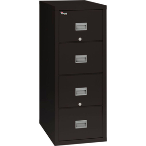 FIREPROOF 4 DRAWER VERTICAL FILE CABINET LETTER 17-3/4"WX31-9/16"DX52-3/4"H BLACK by Fire King