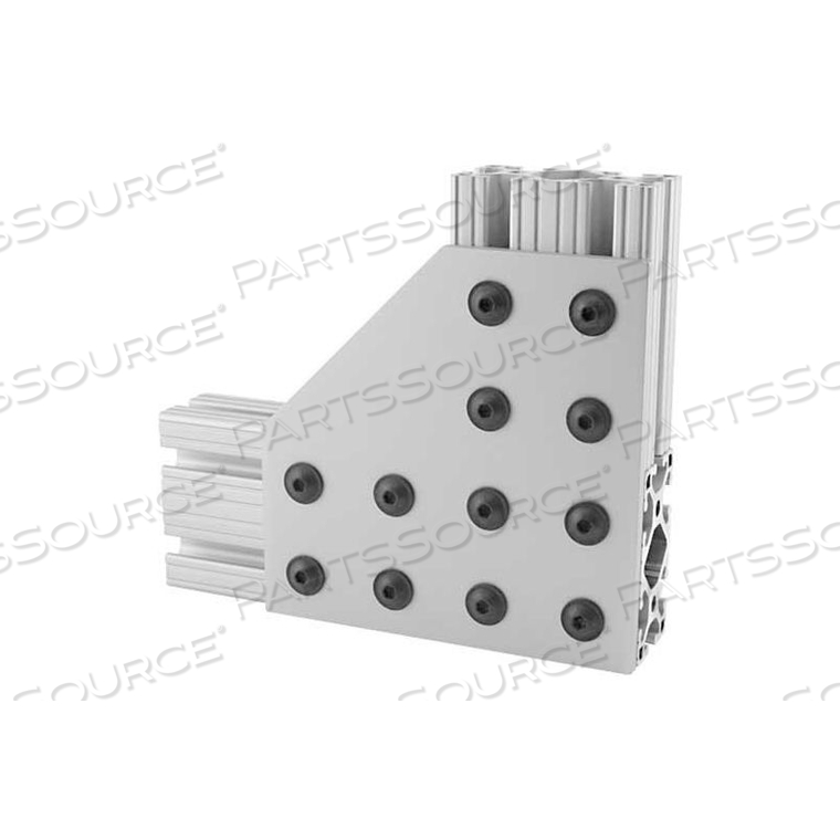 10 S 12 HOLE 90 DEGREE ANGLED FLAT PLATE, 4" L by 80/20 Inc.