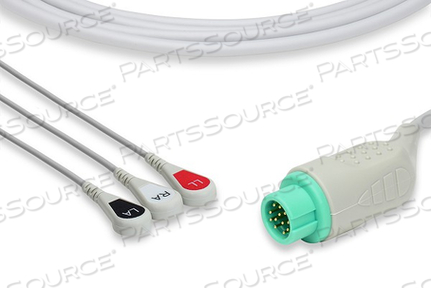 3 LEADS SNAP DIRECT-CONNECT ECG CABLE 