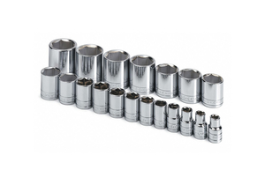 SOCKET SET SAE 1/2 IN DR 19 PC by SK Professional Tools