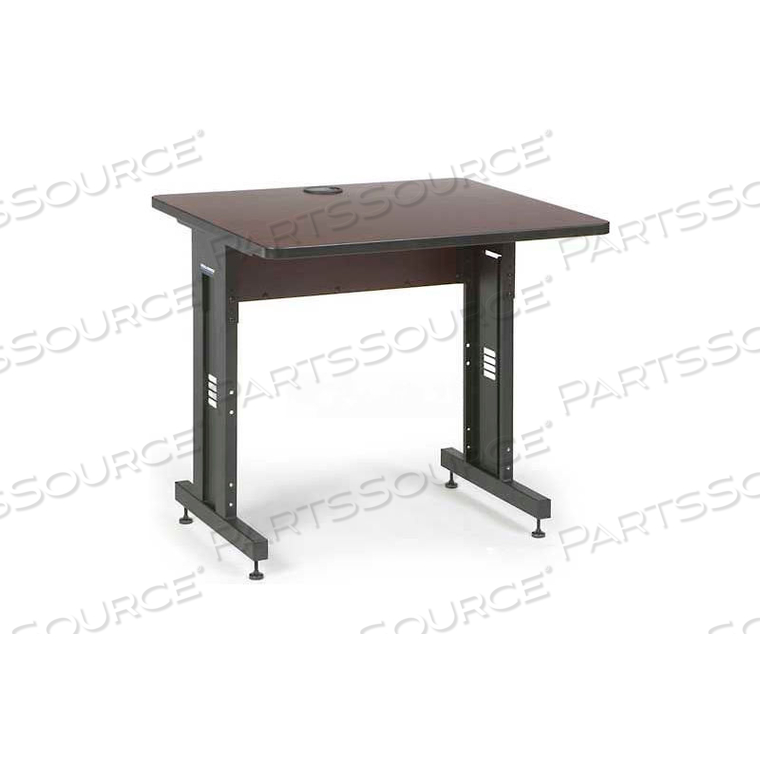CLASSROOM TRAINING TABLE - ADJUSTABLE HEIGHT - 30" X 36" - AFRICAN MAHOGANY by Kendall Howard LLC