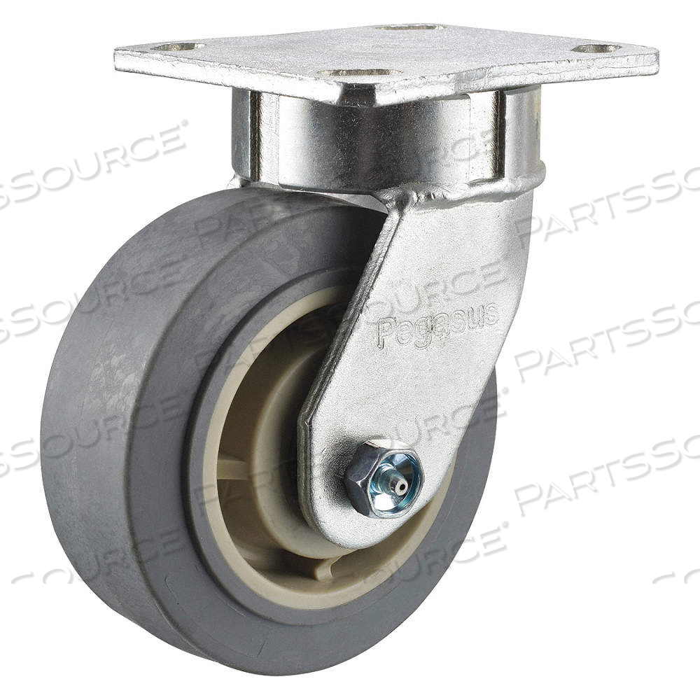 KINGPINLESS PLATE CASTER, 4 IN WHEEL DIA., 300 LB, 5 5/8 IN MOUNTING HT, FIRM by Approved Vendor KINGPINLESS PLATE CASTER, 4 IN WHEEL DIA., 300 LB, 5 5/8 IN MOUNTING HT, FIRM by Approved Vendor