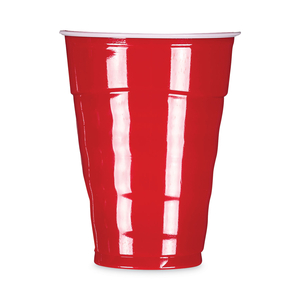 EASY GRIP DISPOSABLE PLASTIC PARTY CUPS, 18 OZ, RED, 50/PACK, 8 PACKS/CARTON by Hefty