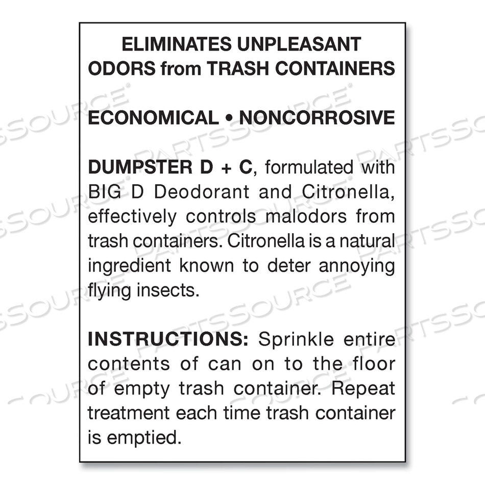 DUMPSTER D PLUS C, NEUTRAL, 25 LB BUCKET by Big D